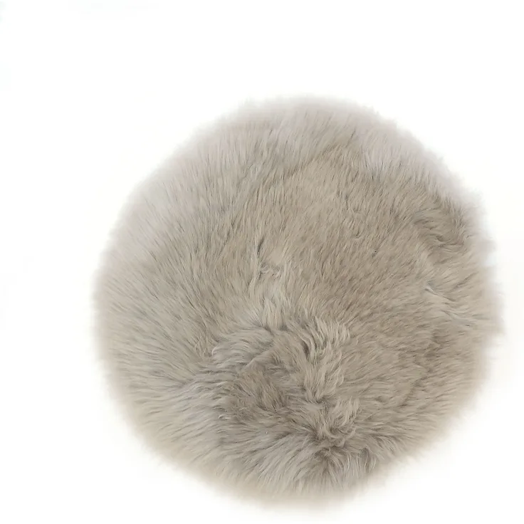 Sitzkissen LAMMFELL platin D 34 cm silber Bodenkissen Sitzsack