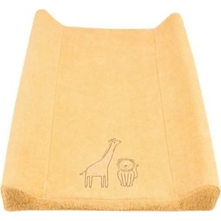 Sterntaler Wickelauflagenbezug Giraffe & Löwe schmal 70x50 cm – weiche Baumwolle mit niedlicher Stickerei – saugfähig und perfekt für den Wickeltisch - Baby Zubehör für Keilwickelauflage, ocker – Bild 6