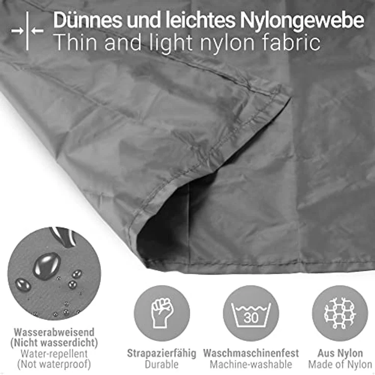 Siegvoll Mini Picknickdecke Grau, Ultraleichte Stranddecke 70x110 cm – Bild 4