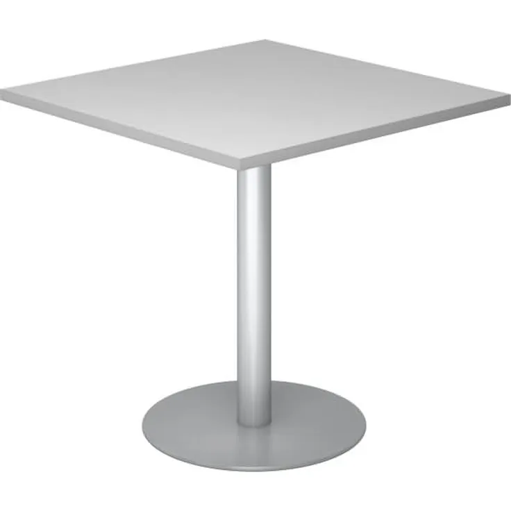 Besprechungstisch STF08 80x80cm Grau Gestellfarbe: Silber