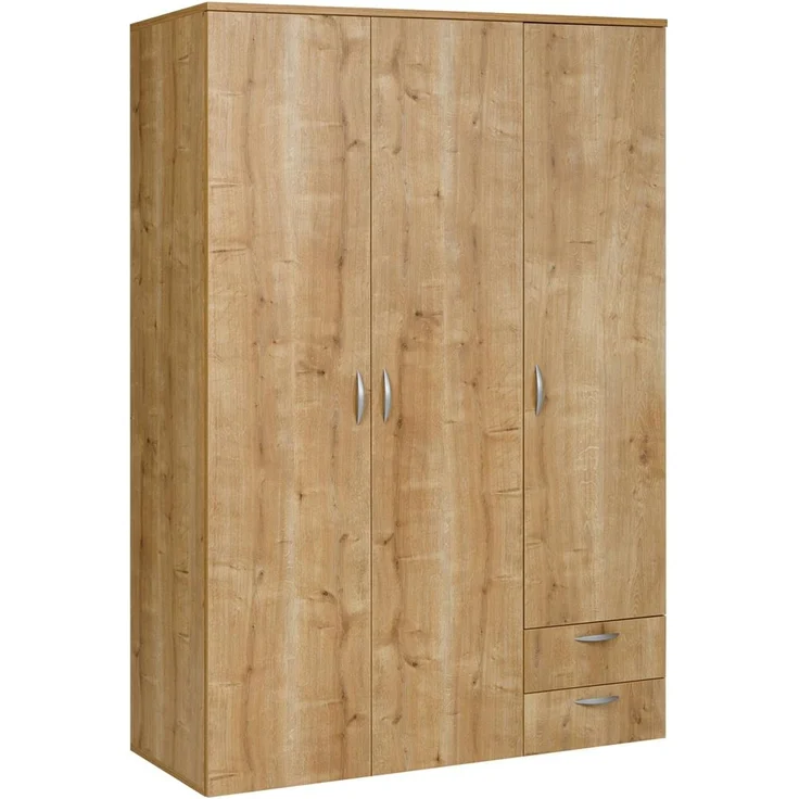 Kleiderschrank, Saphir Eiche, 120x177x52cm – Bild 1