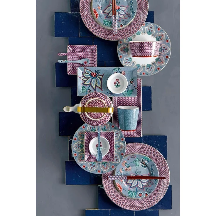 PiP Studio Besteck-Set Flower Festival Oriental Geschenkset Teelöffel blau 13cm, Porzellan, Giftset Teaspoons Oriental Flower Festival Blue 13cm – Bild 4