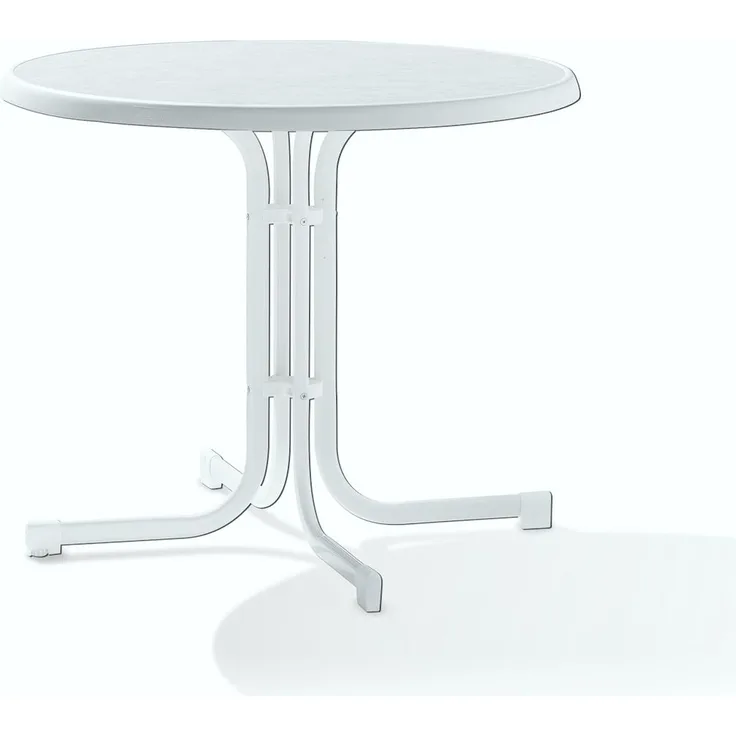 Sieger Boulevard-Klapptisch Boulevard-Klapptisch klappbar, Stahl Weiß 86 x 72 x 86 cm