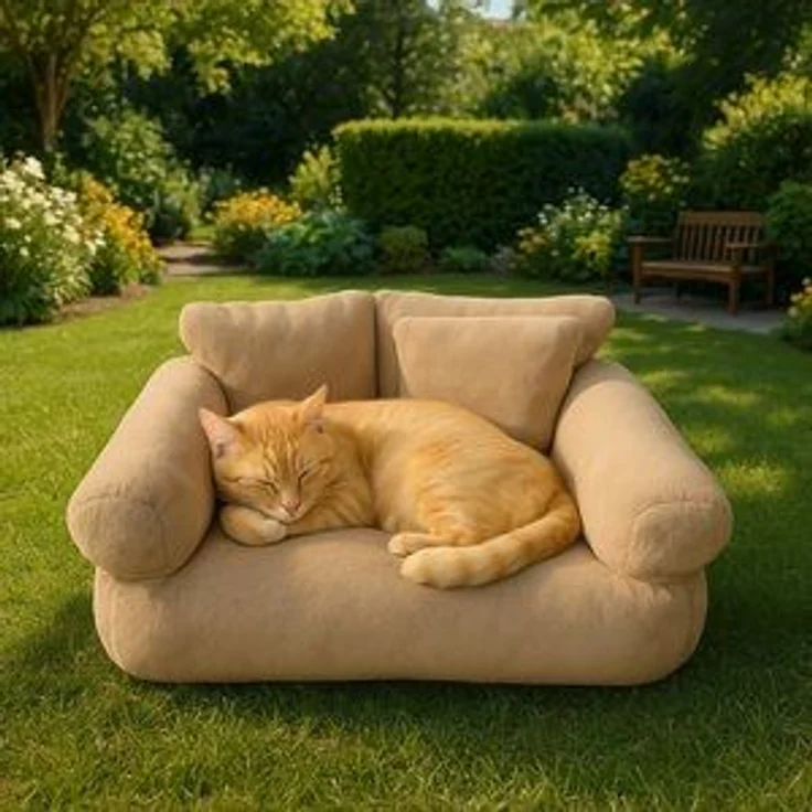Roxlin Katzenliege Roxlin Katzenbett Sofa flauschig & waschbar, rutschfest – Bild 6