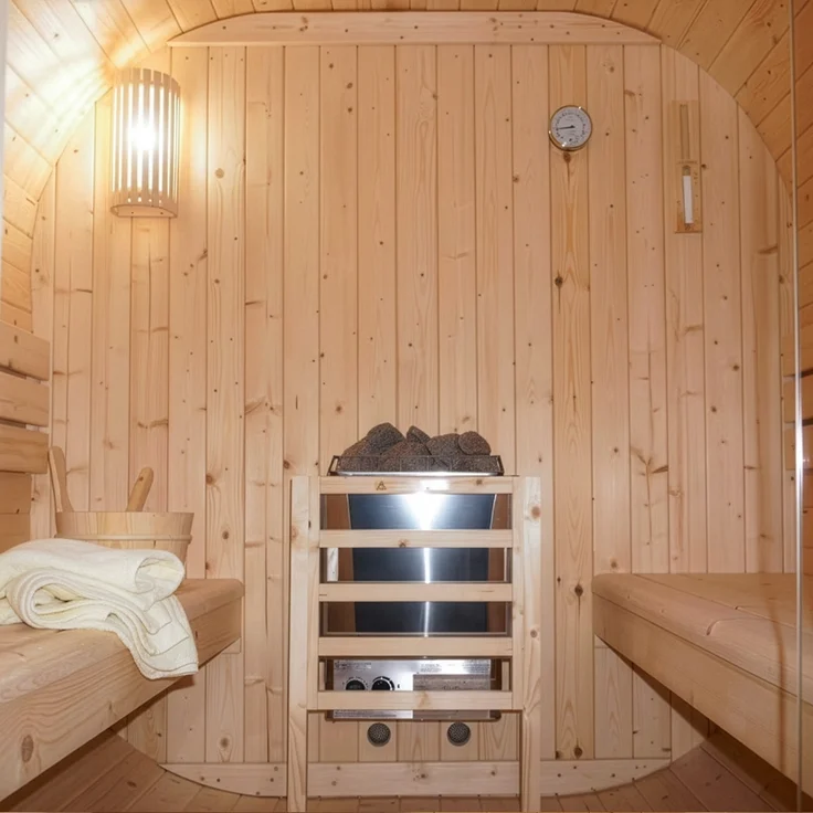 HOME DELUXE Outdoor Sauna CUBE L - 194 x 180 cm für 4 Personen – Bild 8