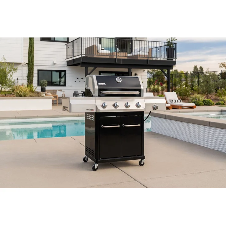 Nexgrill Gasgrill "Gourmet Pro" mit Seitenkochfeld, silber / schwarz,4+1 Brenner – Bild 2