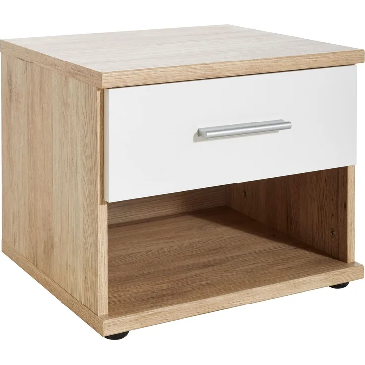 Nachtschrank Joker Nachttisch 46x40x38cm sanremo eiche weiß