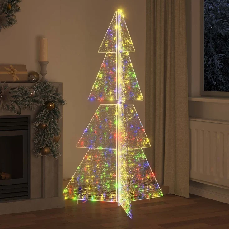 vidaXL Weihnachtsbaum Mehrfarbig 180 cm Acryl 240 LEDs 42019213 – Bild 3