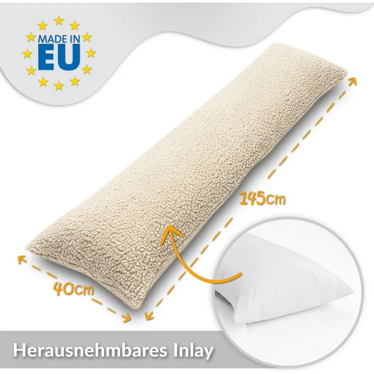 Totsy Baby Seitenschläferkissen Schwangerschaftskissen 40x145 cm - Kuschelkissen Schlafkissen – Bild 2