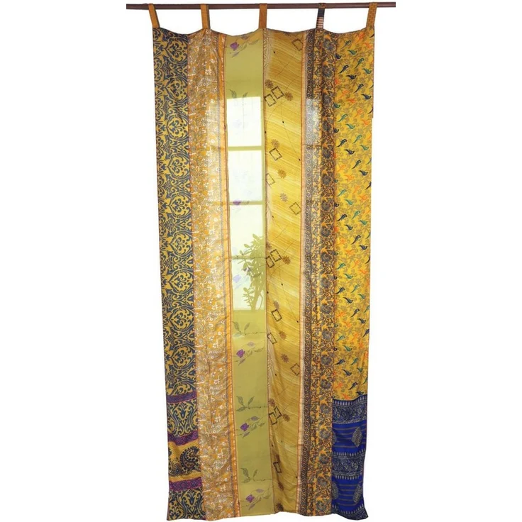 Guru-Shop Vorhang Seidiger Vorhang (1 Stk) Gardine aus Patchwork.. – Bild 1