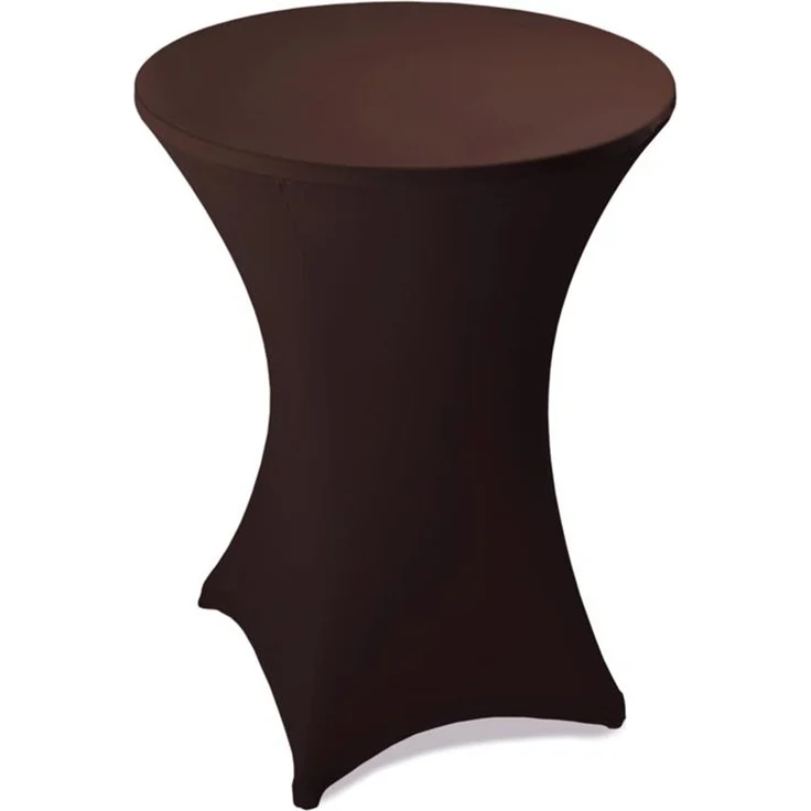 Stehtischhusse Stretch Stehtisch Ø 80 cm Tisch Husse Bistrotisch Dunkelbraun