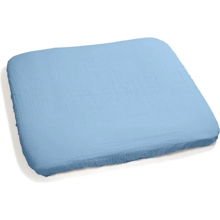 pic Bear Bezug für Wickelauflage ca. 75x85cm : airy blue Musselin