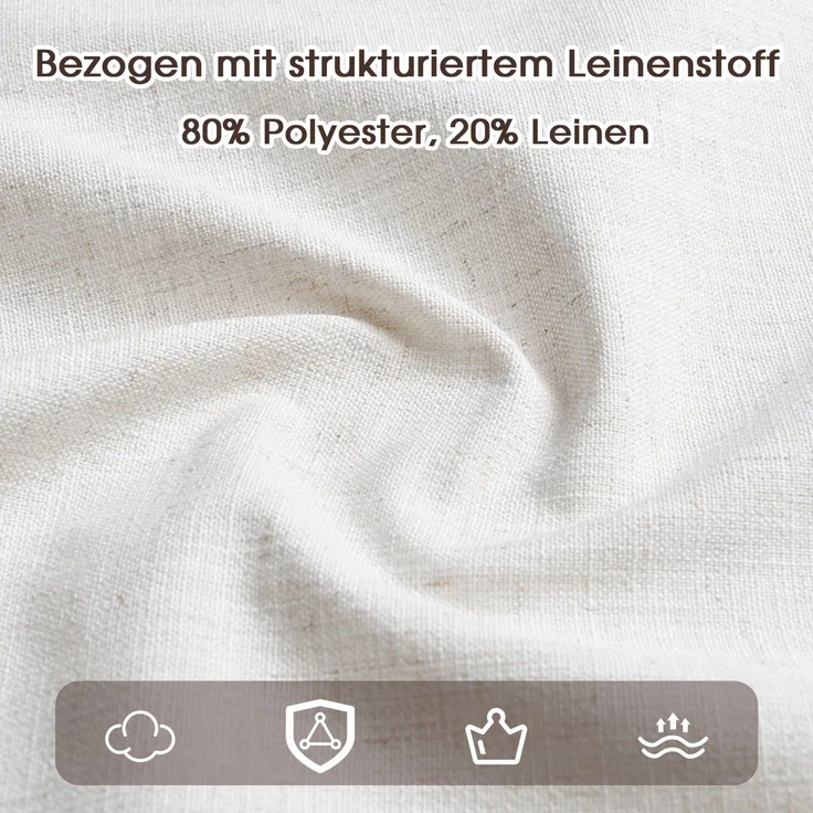 4 Esszimmerstühle aus Massivholz, bequem und atmungsaktiv, geeignet für Esszimmer, Wohnzimmer, Cafés, moderner Stil, Leinenstoff, Walnussholzfarbe--Nussbaum--57.5x60.5x78.5cm--YOUDENOVA – Bild 7