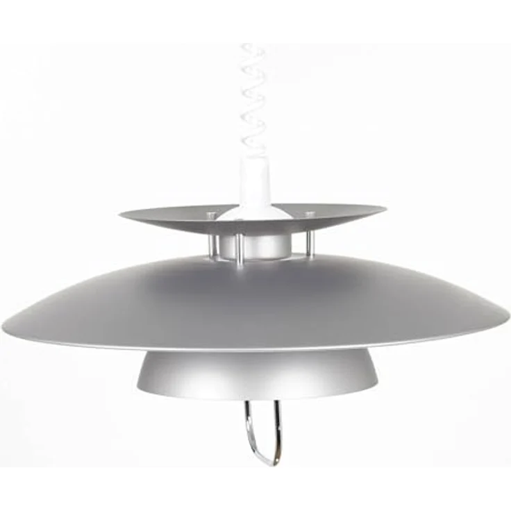 Lindby Hängelampe Nadija, höhenverstellbare Pendelleuchte, grau, 43 cm, E27 – Bild 5