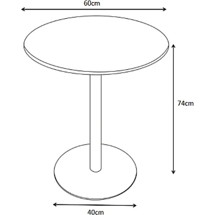 Vente-unique - NILY Garden dining set Metall Schwarz - B 60 cm x H 74 cm x L 60 cm – Bild 5