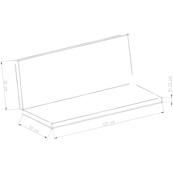 Ambientehome Set mit 1 Sitzkissen - 120 x 98 x 8 cm - Rot – Bild 3
