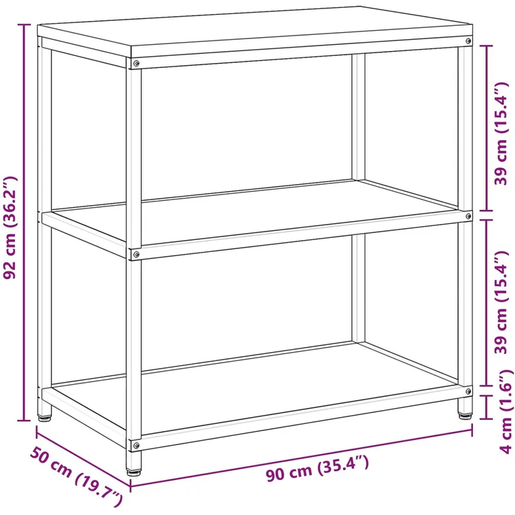 vidaXL Küchenregal HATTEM Silber 90 x 50 x 92 cm Stahl 874959 – Bild 12