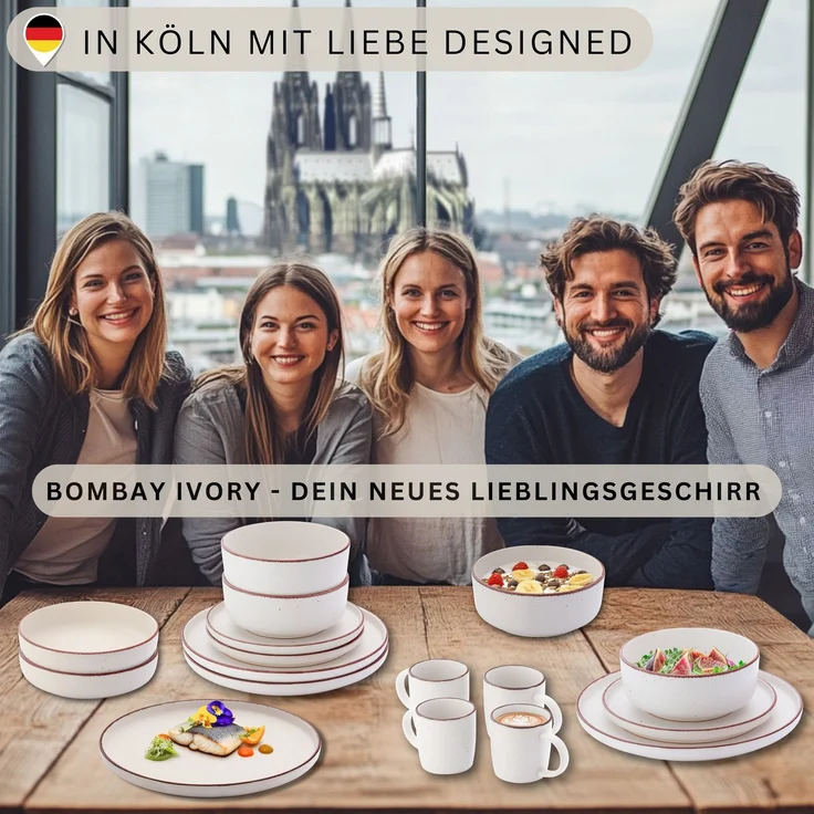 SÄNGER Steingut Schalen Bombay Ivory 4 teilig – Bild 6