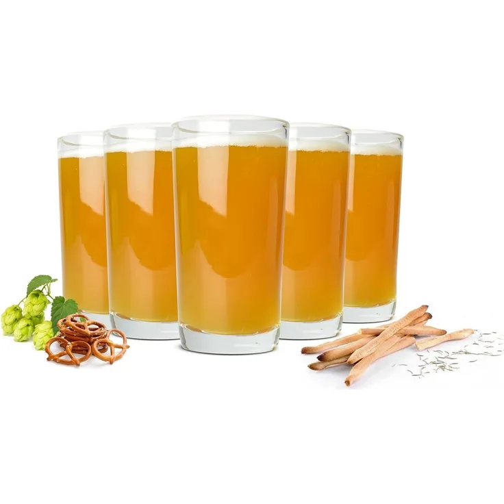 6 Cocktailgläser mit weißem Rand 550ml Longdrinkgläser Saftgläser Trinkgläser