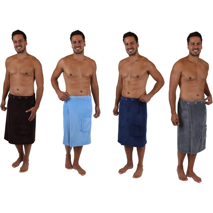Betz Saunatuch Herren Saunakilt Sauna Kilt Regulierbar mit Knöpfe und Gummizug, 100% Polyester (1-St) – Bild 2
