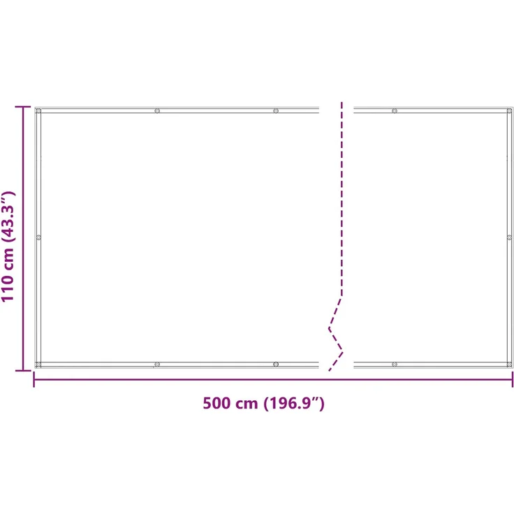 vidaXL Balkonsichtschutz Bordeauxrot 110 x 500 cm Oxford-Stoff 42030911 – Bild 6