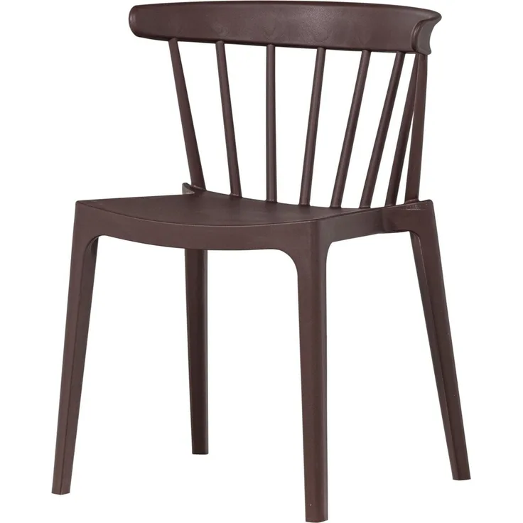 2er-Set Gartenstuhl Bliss - Kunststoff Lila / Braun