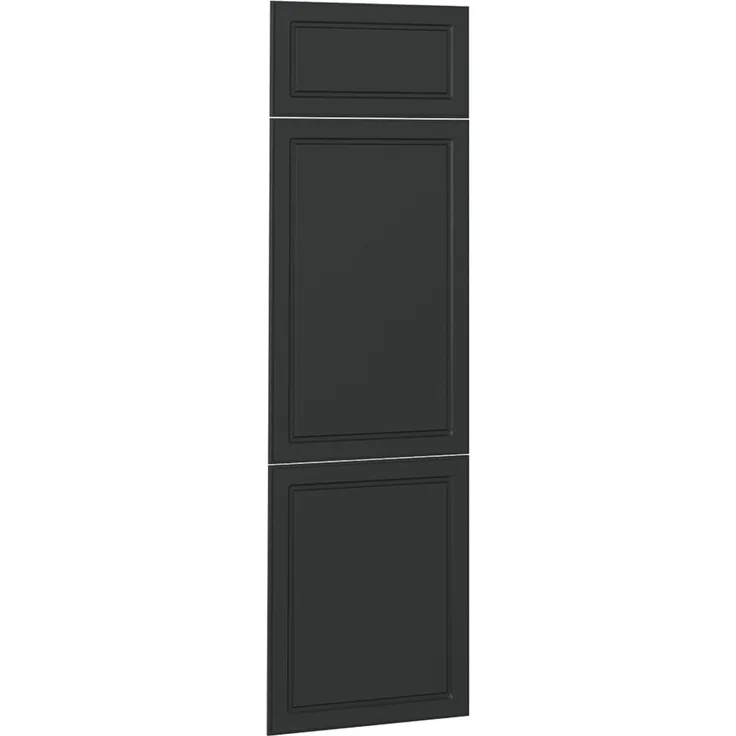 Küchenfront R-Line Anthrazit Landhaus 59.6 x 196 cm Möbelfront für den Kühlumbauschrank Vicco