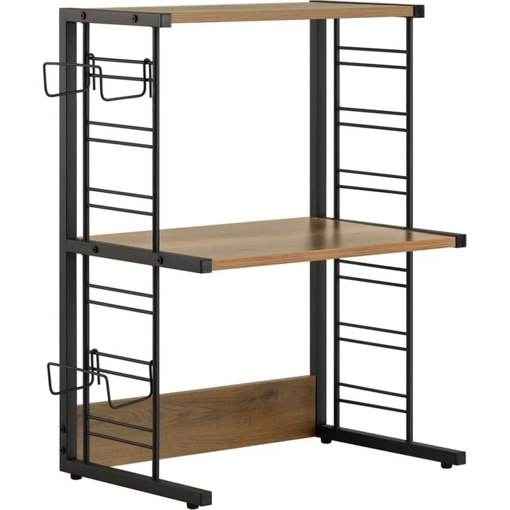 SoBuy KCR08-PF Mikrowellenregal, Spanplatte, Melamin, Braun, 60 x 72 x 36 cm – Bild 1
