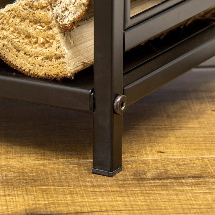 HOMCOM Kaminholzregal Kaminholzständer mit Kaminbesteck – Bild 8