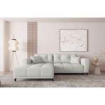 99rooms Massimo Ecksofa Strukturstoff NEVE Hellgrau mit Schlaffunktion Links