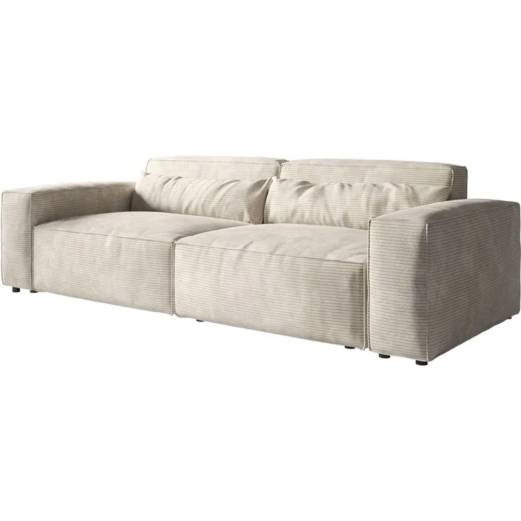 Big-Sofa Sirpio L 260x110 cm Mikrofaser, beige