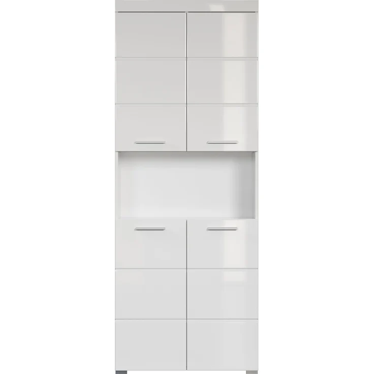Trendteam 'Amanda' Hochschrank, Holz, Weiß Hochglanz, 190 x 31 x 73 cm – Bild 1