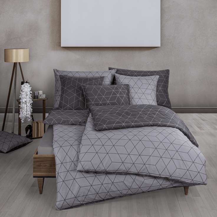 Bettwäsche Set Geo 100% Baumwolle, 135 x 200 / 80 x 80 cm, 2-teilig