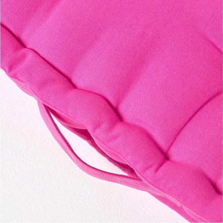 Homescapes Bodenkissen Sitzkissen unifarben pink 40 x 40 cm – Bild 3