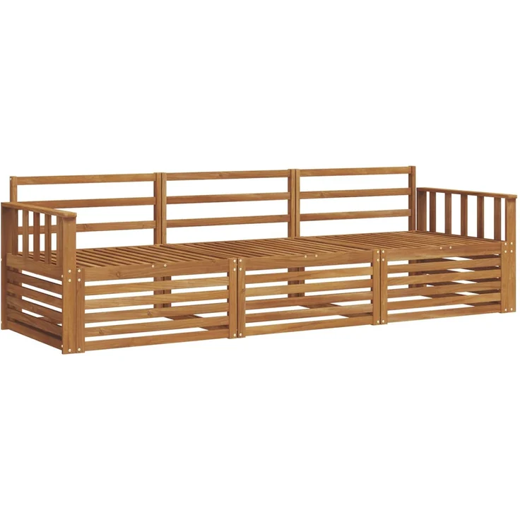 vidaXL Outdoor-Sofagarnitur 3 stk. Natur Massivholz Akazie 3372929 – Bild 2