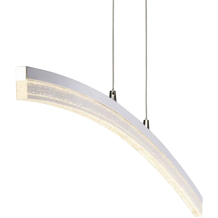 BRILLIANT Lampe Sparkling LED Pendelleuchte chrom | 1x 21W LED integriert, (1680lm, 3000K) | Über Wandschalter in 3 Stufen dimmbar