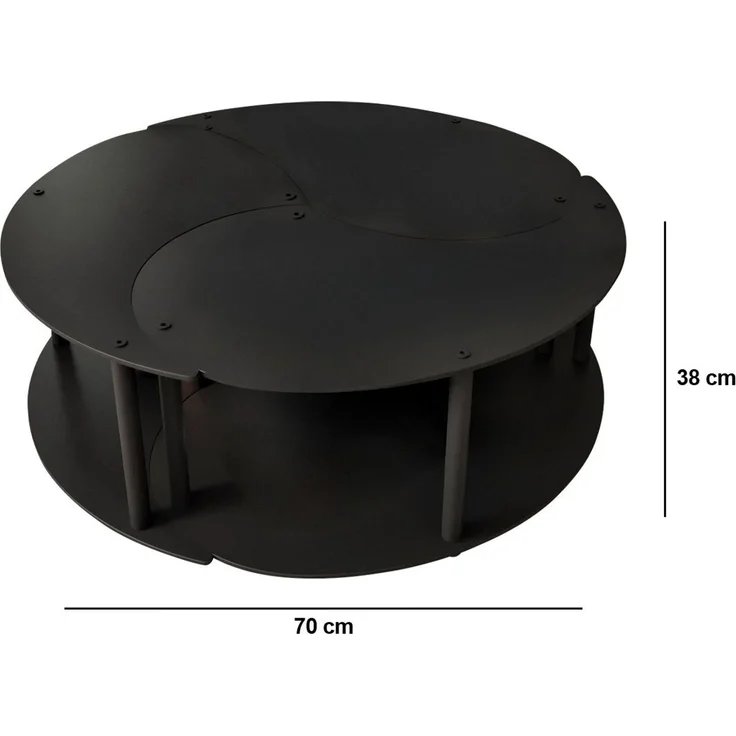Skye Decor 'Yin Yang 3 70 - Black' Couchtisch-Set, Schwarz, 70 x 38 x 70 cm – Bild 7