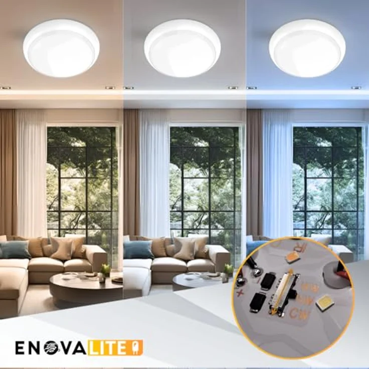 ENOVALITE LED-Notstrom Deckenleuchte, 8 Stunden, – Bild 5