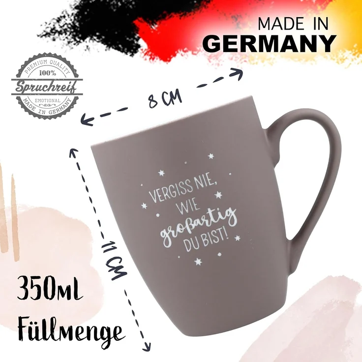 Spruchreif® Tasse SOFT-TOUCH-Tasse mit beidseitiger Gravur, Geschenkidee Teeliebhaber – Bild 2