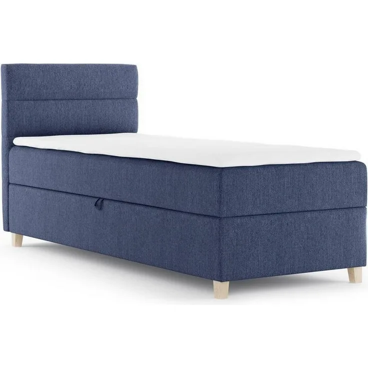 Beautysofa Boxspringbett Velour Bett DONNA MINI mit Matratze, Topper Polsterbett Schlafzimmer