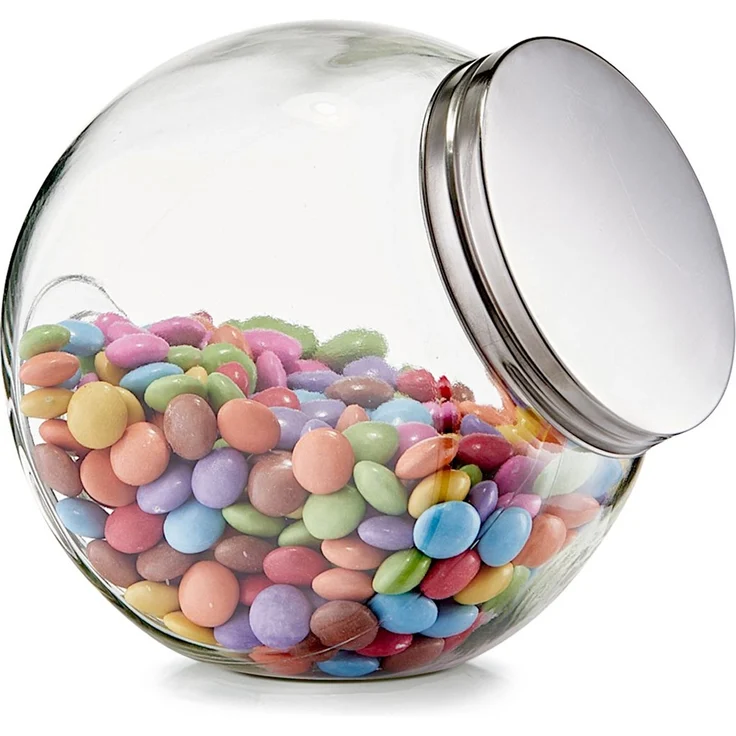 ZELLER 19788 Vorratsglas CANDY 2200 ml mit Edelstahldeckel, ca. 18 x 12,5 x 18 cm – Bild 3