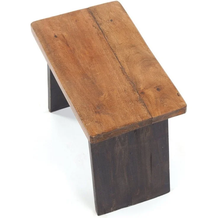 DESIGN DELIGHTS Hocker SITZBÄNKCHEN "SCHEMEL 40", Altholz massiv, 31x40x25cm, Fußhocker, 0 – Bild 4