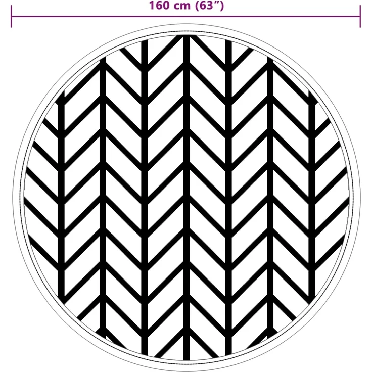 vidaXL Outdoor-Teppich ARAKIL Grau Ø160 cm PP 368549 – Bild 5