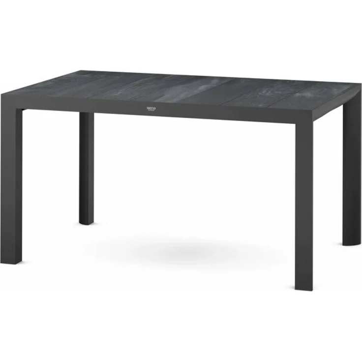 Siena Garden Silva Dining Tisch 140x90 cm ? Aluminium (matt anthrazit) & Keramikplatte (wood grey) – Bild 1