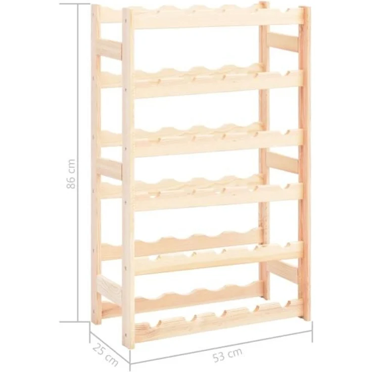 vidaXL Weinregal für 30 Flaschen Kiefernholz 286194 – Bild 4