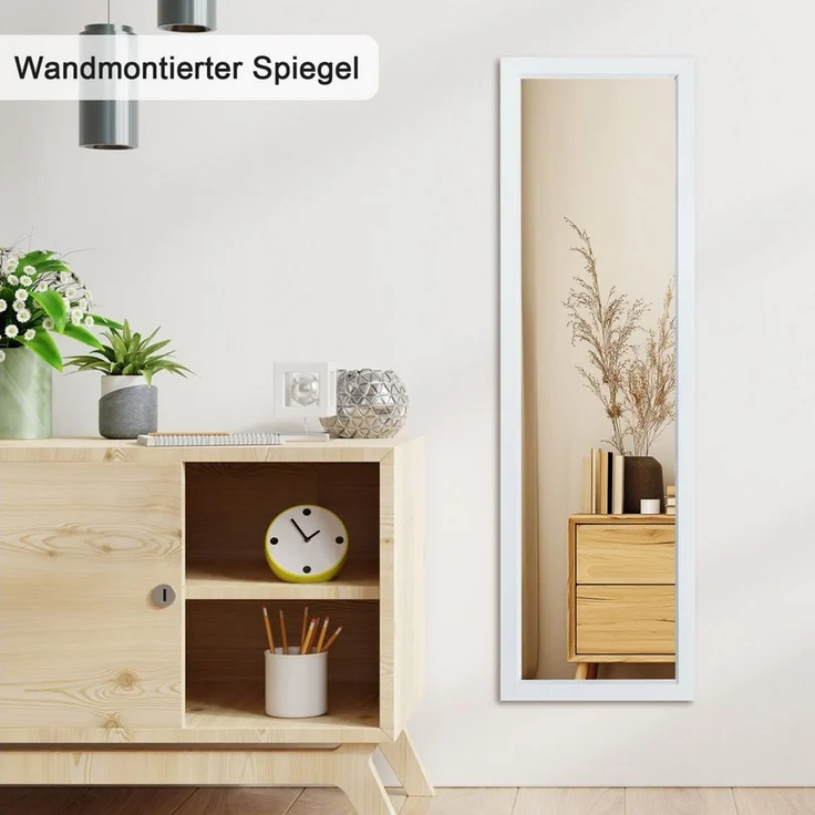 Youyijia Ganzkörperspiegel Ganzkörperspiegel, Wandspiegel Türspiegel Haken Höhenverstellbar – Bild 3