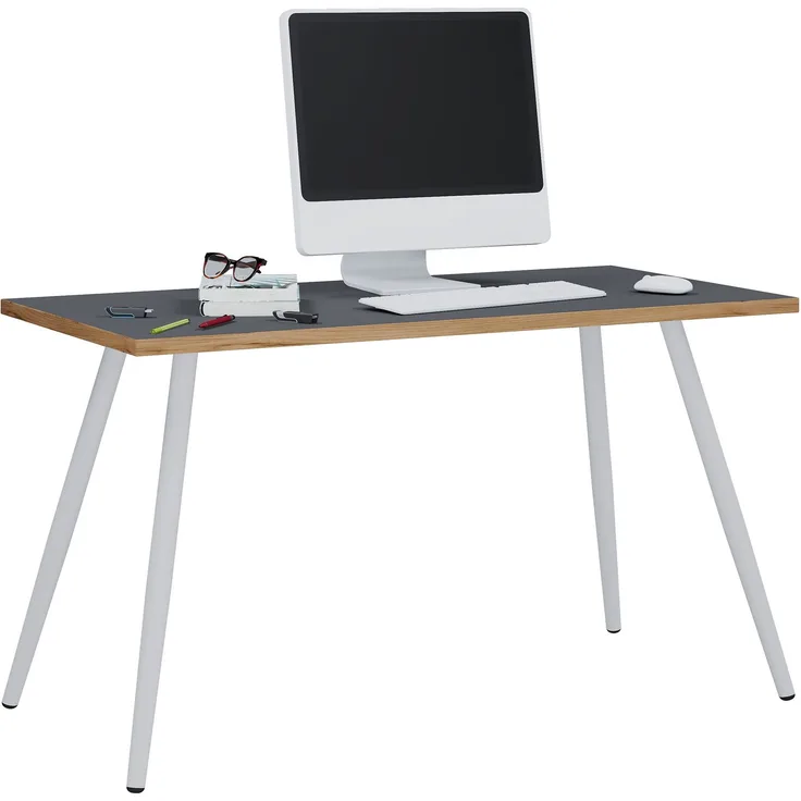 VCM Schreibtisch Salia 920917 Anthrazit / Honig-Eiche H. 70 x B. 110 x T. 50 cm