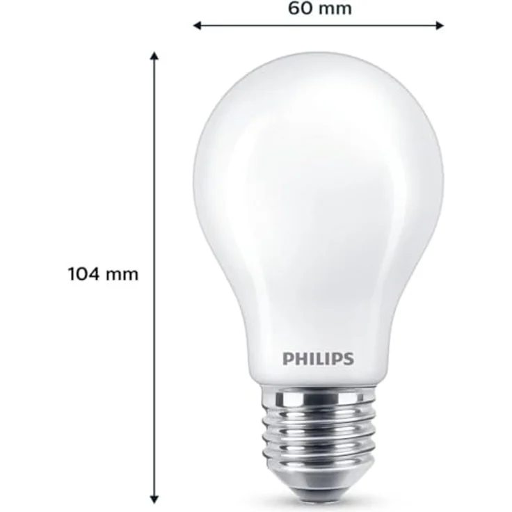 Philips LED Classic E27 Lampen 6-er Pack (100 W), matte LED Lampen mit warmweißem Licht, energiesparende Lampen mit langer Nutzlebensdauer, alte Generation – Bild 4