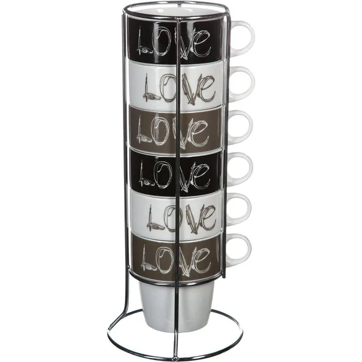 Art-Pol Set 6 Tassen Love 260 ml
