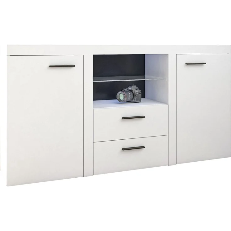 AX LIVING Schubladenschrank Kommode Spacoro 2F2S Modern in Weiß Matt – Bild 2
